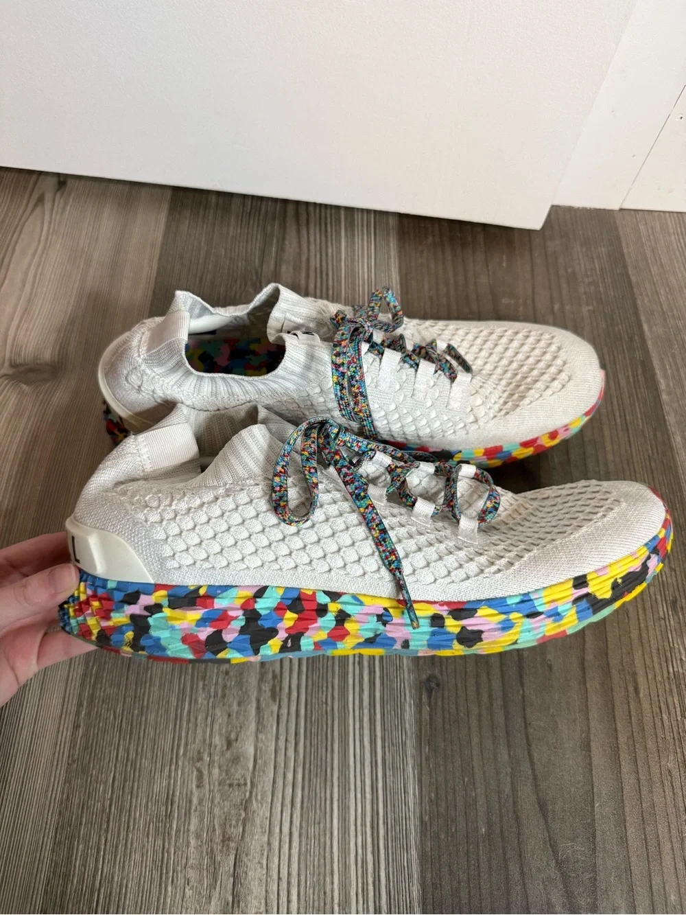NOBULL Men’s Diamond Knit Runner White/Wild/Wild